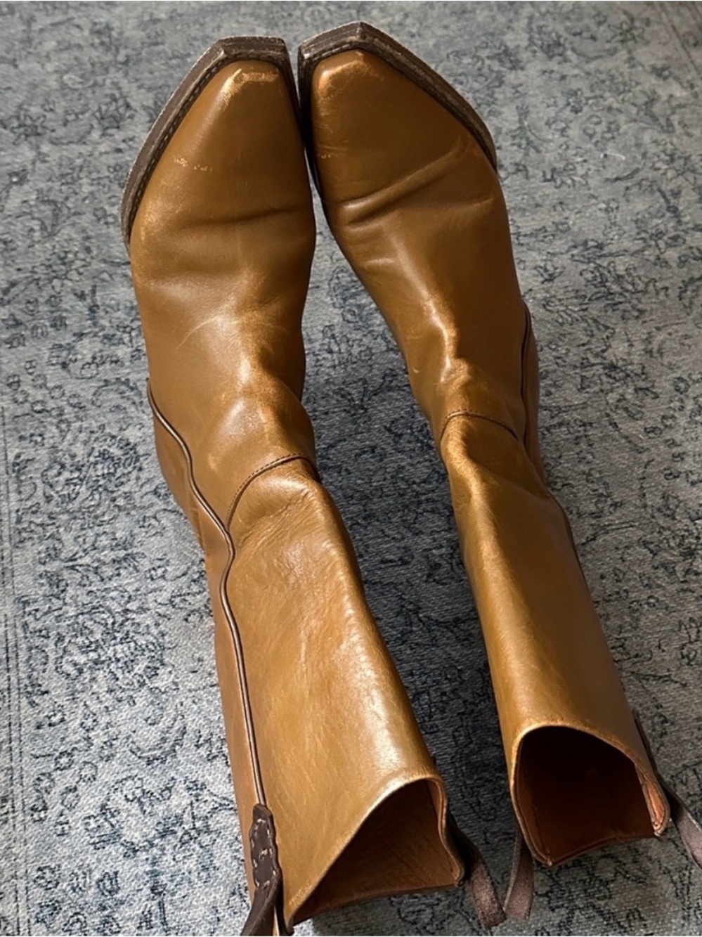 We the Free People Montage Tan Leather Heeled Boots